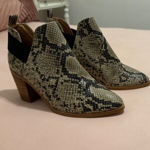 DV by Dolce Vita Snake Print Ankle Boots